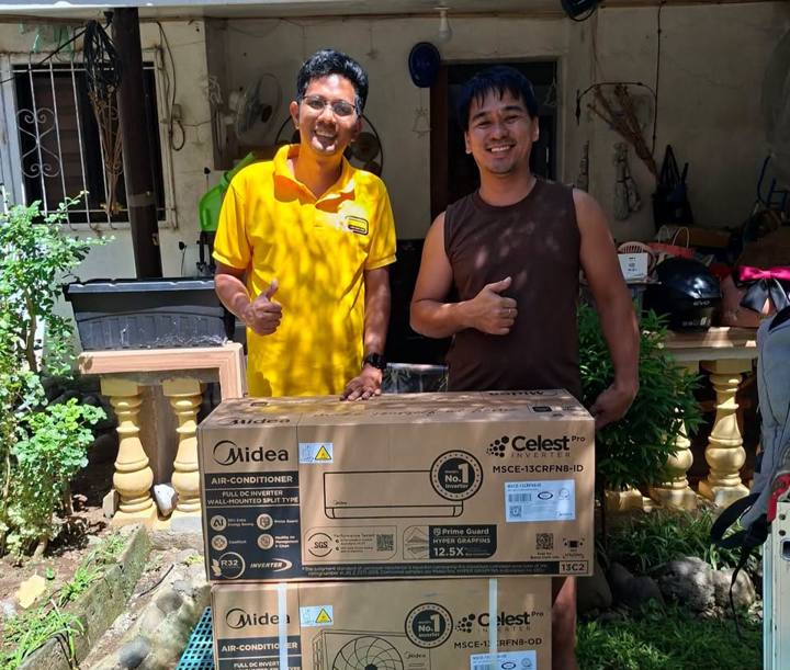 Midea delivery to customer