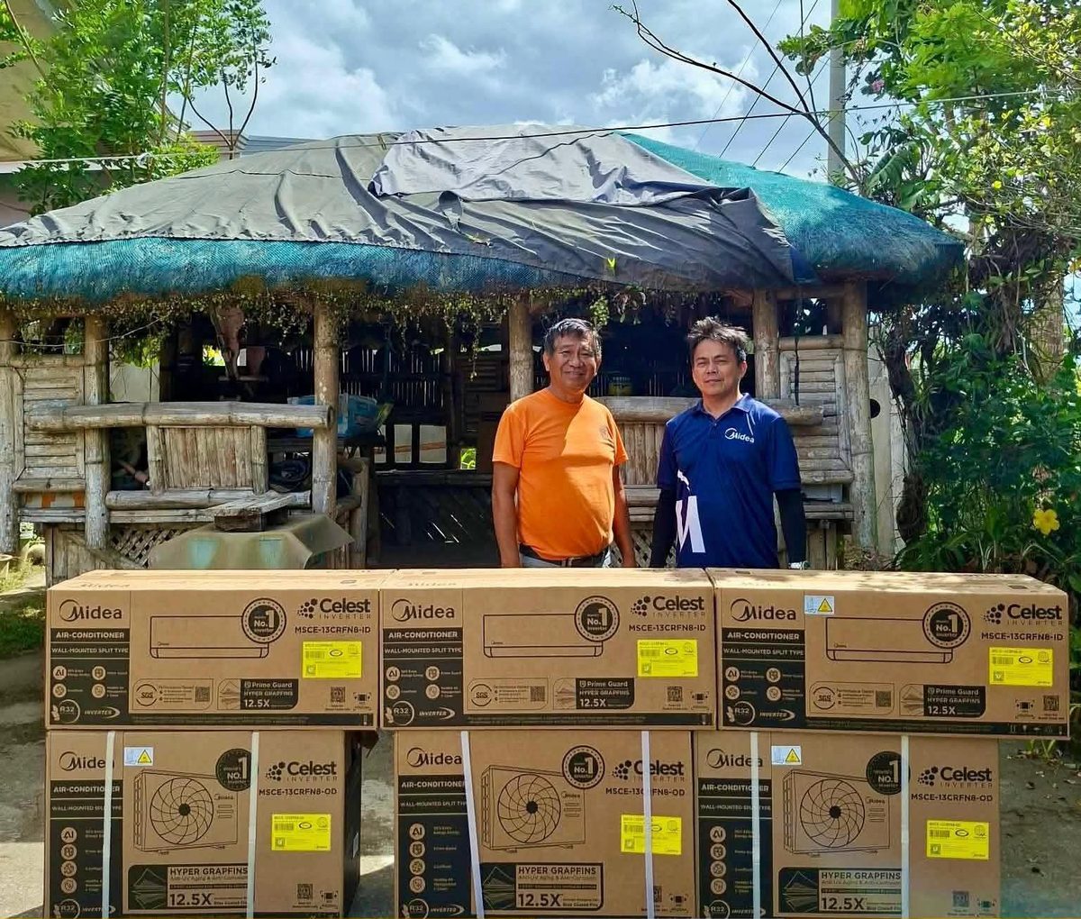 Three Midea Celest units delivered to a home in Cavite